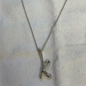 Tiffany & Co. Silver Initial Necklace